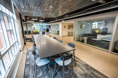 A view of a study space at the Science Annex.