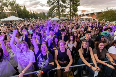 Students at the Welcome Week Fest concert.