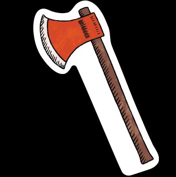 Illustration of axe.