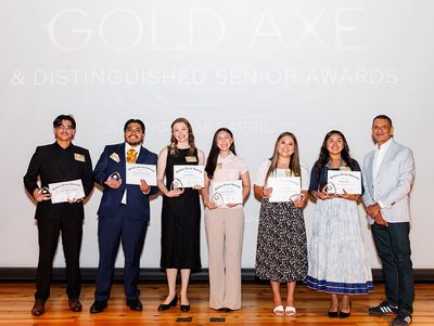 Six President's Prize winners and President Cruz Rivera