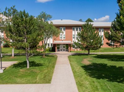 The exterior of Allen Hall, one of the traditional co-ed residence halls for students at NAU.