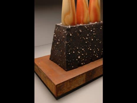 Close up of sculpture Warm Fire by Professor Steven Schaeffer