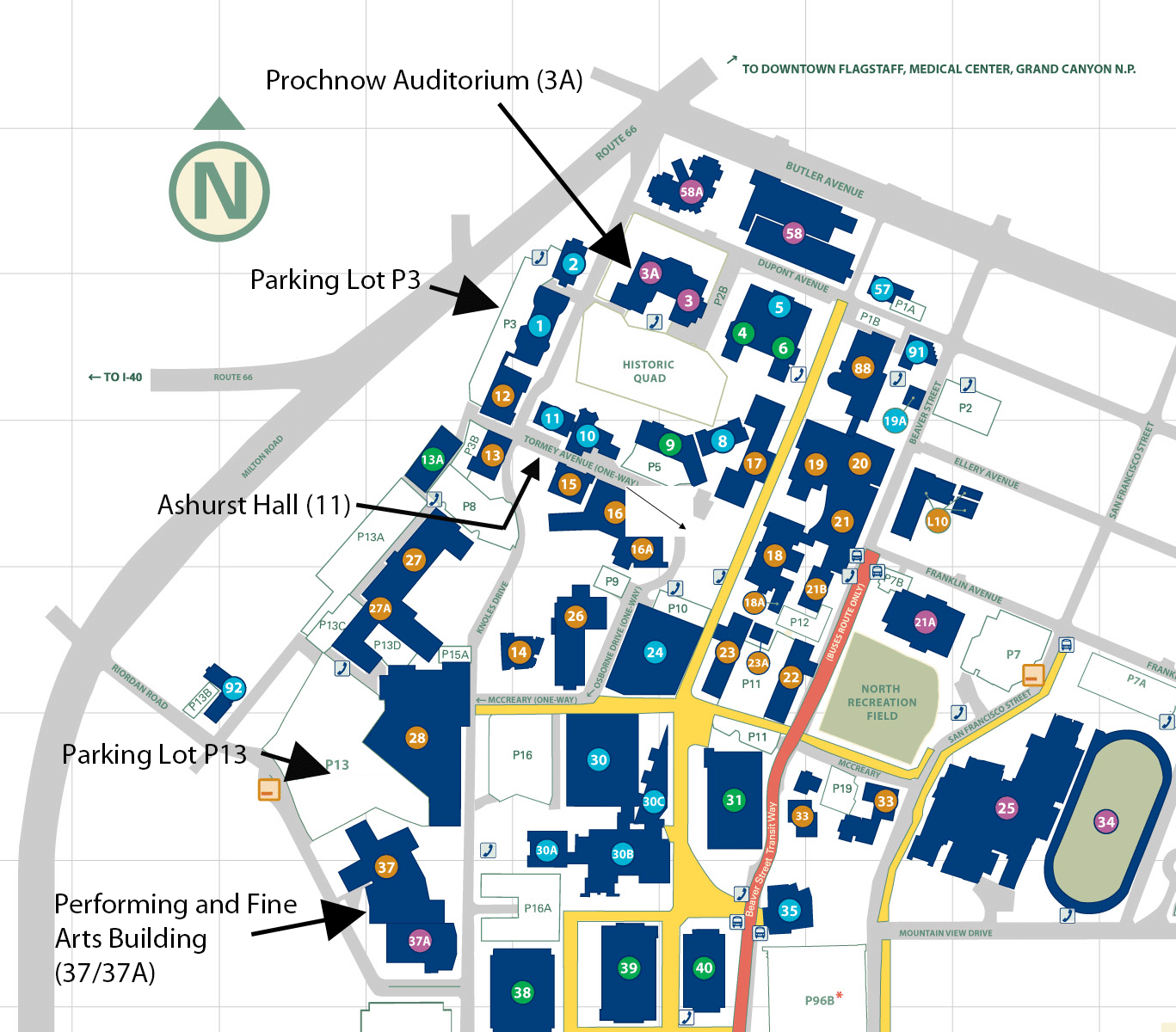 Campus Map Of University Of Arizona - United States Map