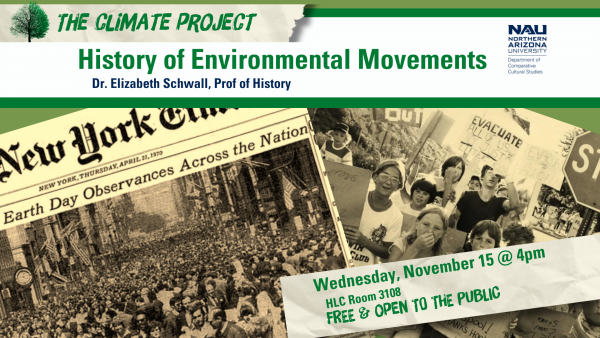 clippings showing pictures of historic climate protests, full text replicated below