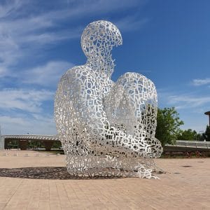 statue made out of letters