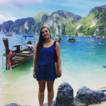 NAU student at the waterfront in Southeast Asia.