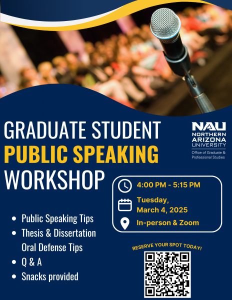 2025 Public Speaking Workshop Flyer. Details on webpage