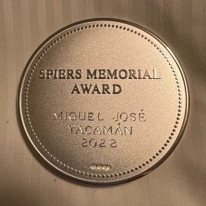 image of Spiers Award recently given to Prof. Yacaman