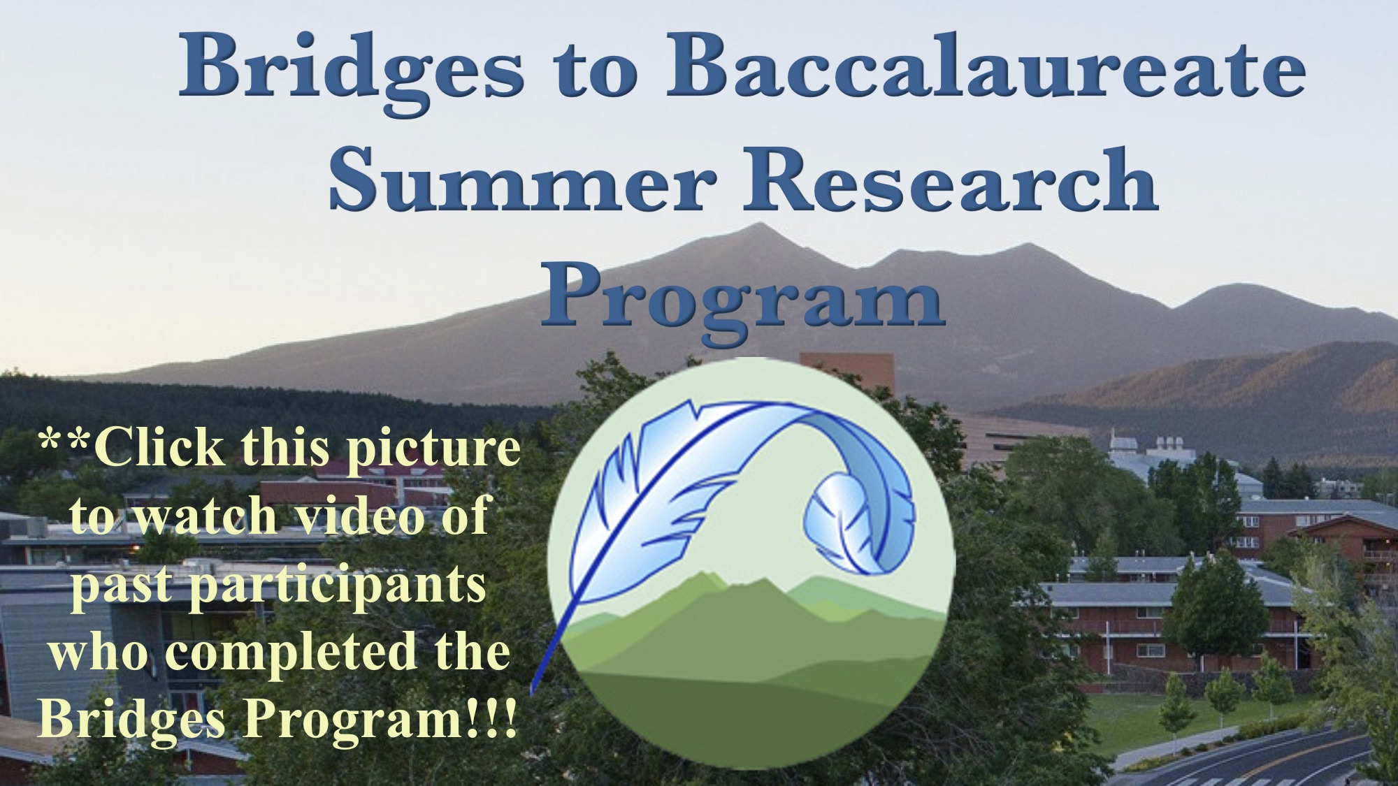 B2B Summer Research Program Bridges To Baccalaureate Program