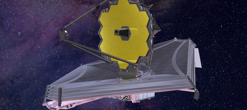 Artist's conception of JWST in space.