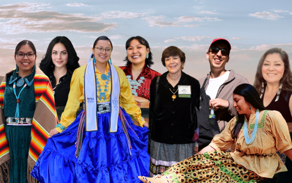 A composite image of Native American members of CHER