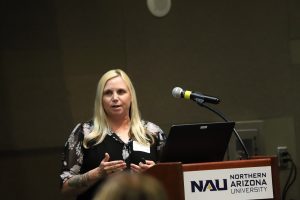 Keri Schoeff from the Arizona Department of Education speaks at the May 18 ABRC workshop.