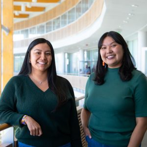 A portrait of Marissa Tutt and Chassity Begay in the ARD building