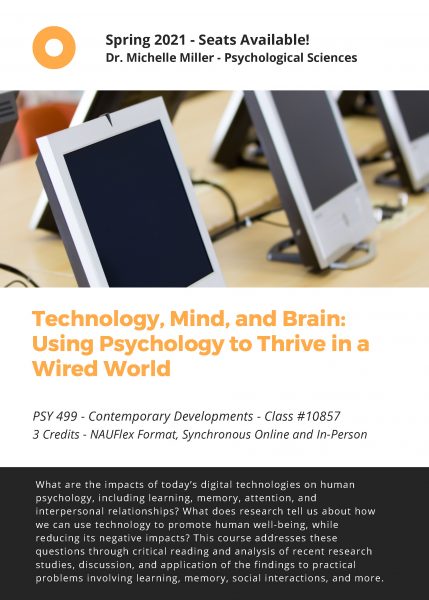 Flyer for Tech, Mind, and Brain Course
