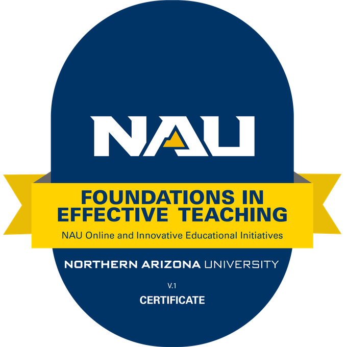 NAU Foundations in Effective Teaching certificate