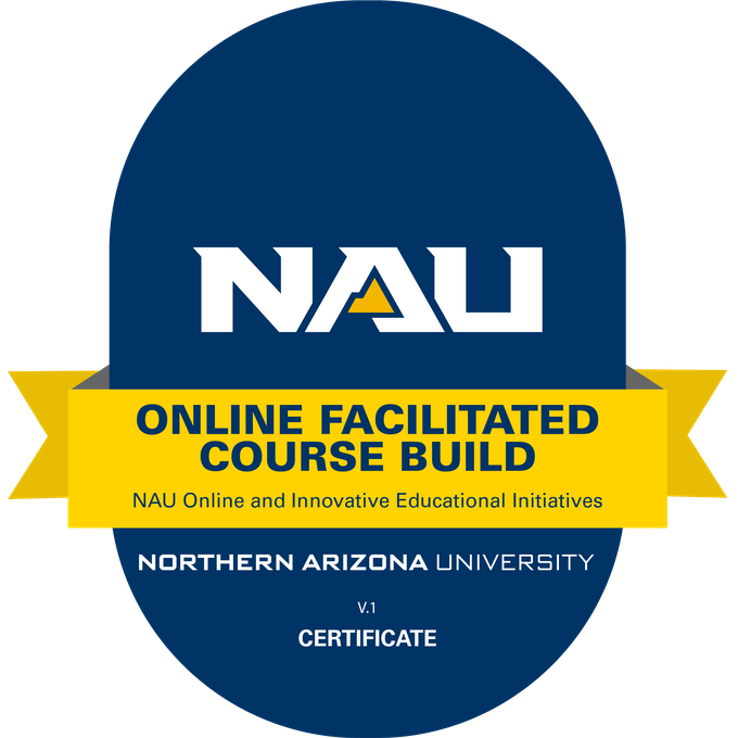 NAU Online Facilitated Course Build certificate