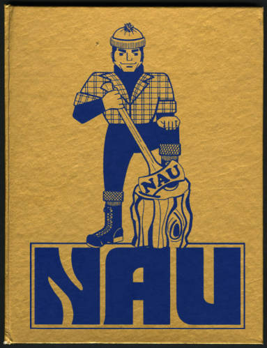 Louie the Lumberjack, on the cover of Northern Arizona University's 1978 yearbook.