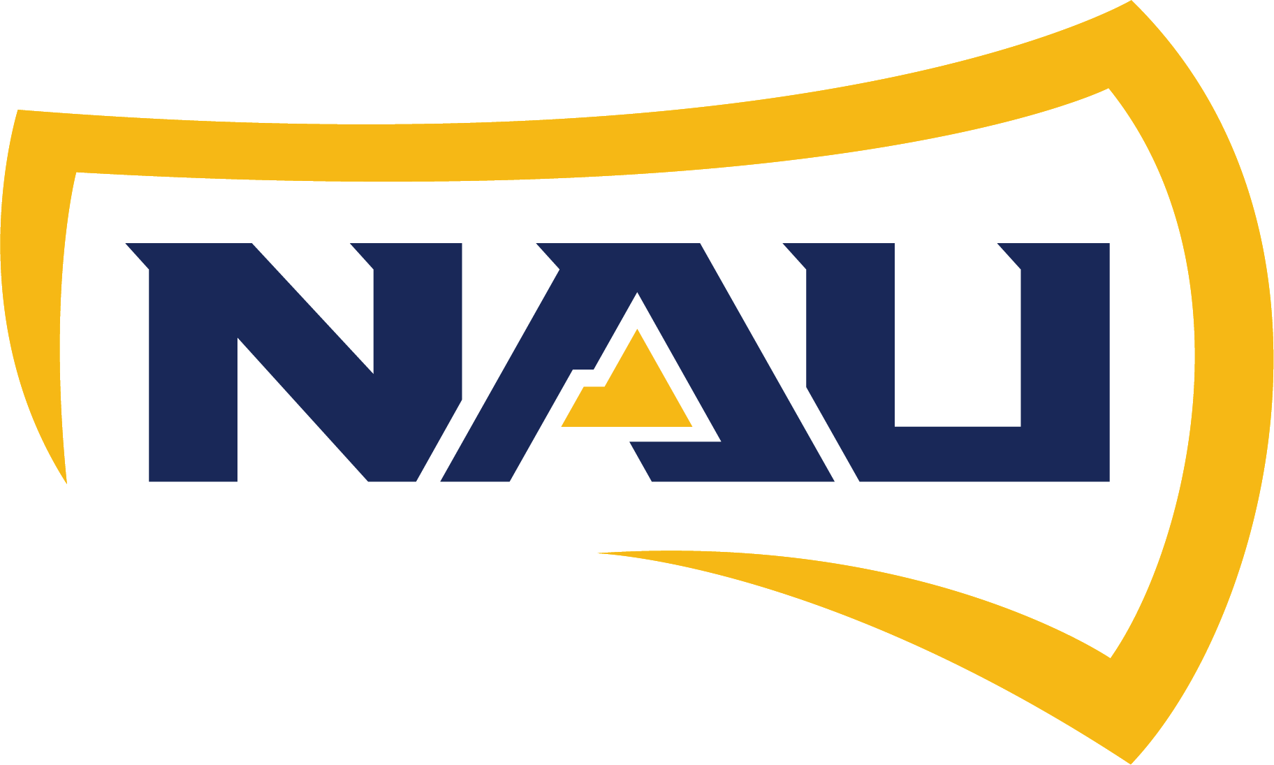 Northern Arizona University's primary axe logo, featuring true blue and gold.