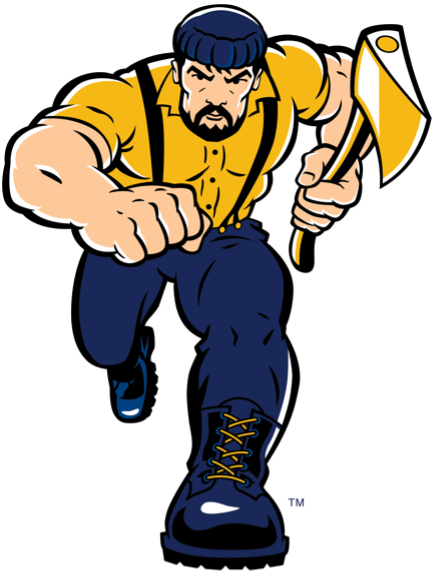 The full-body N A U Louie the Lumberjack logo.