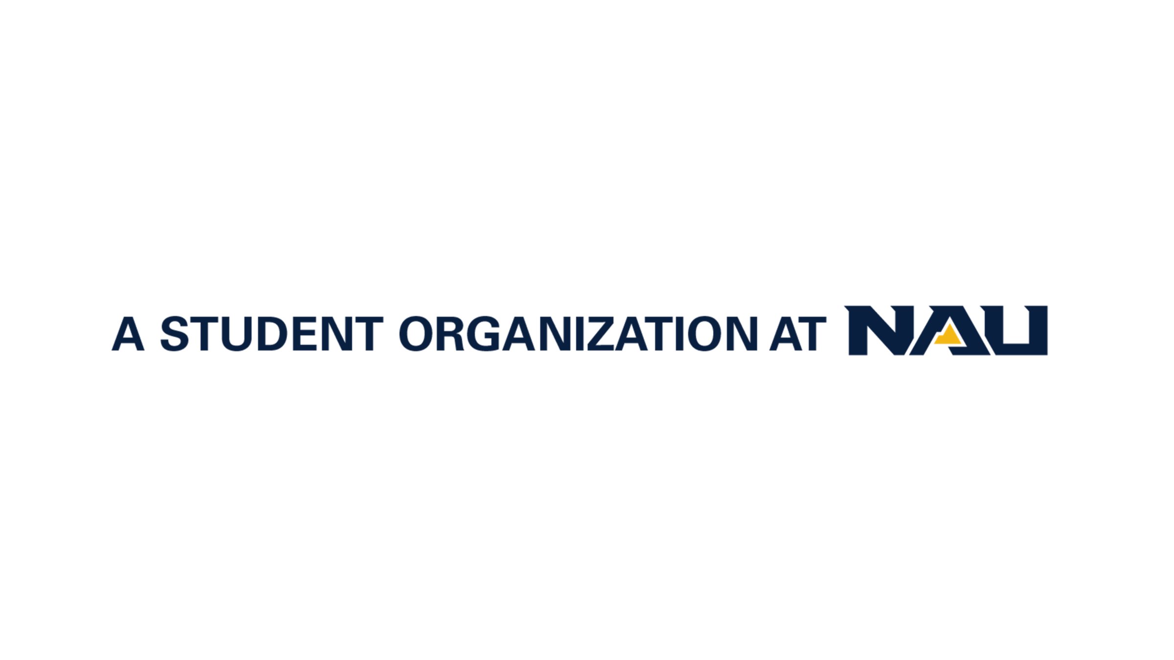 Student organization at N A U horizontal logo.