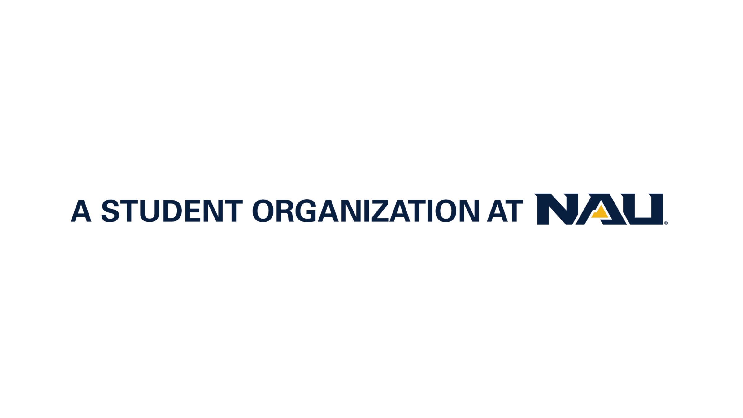 Student organization at N A U registered horizontal logo.