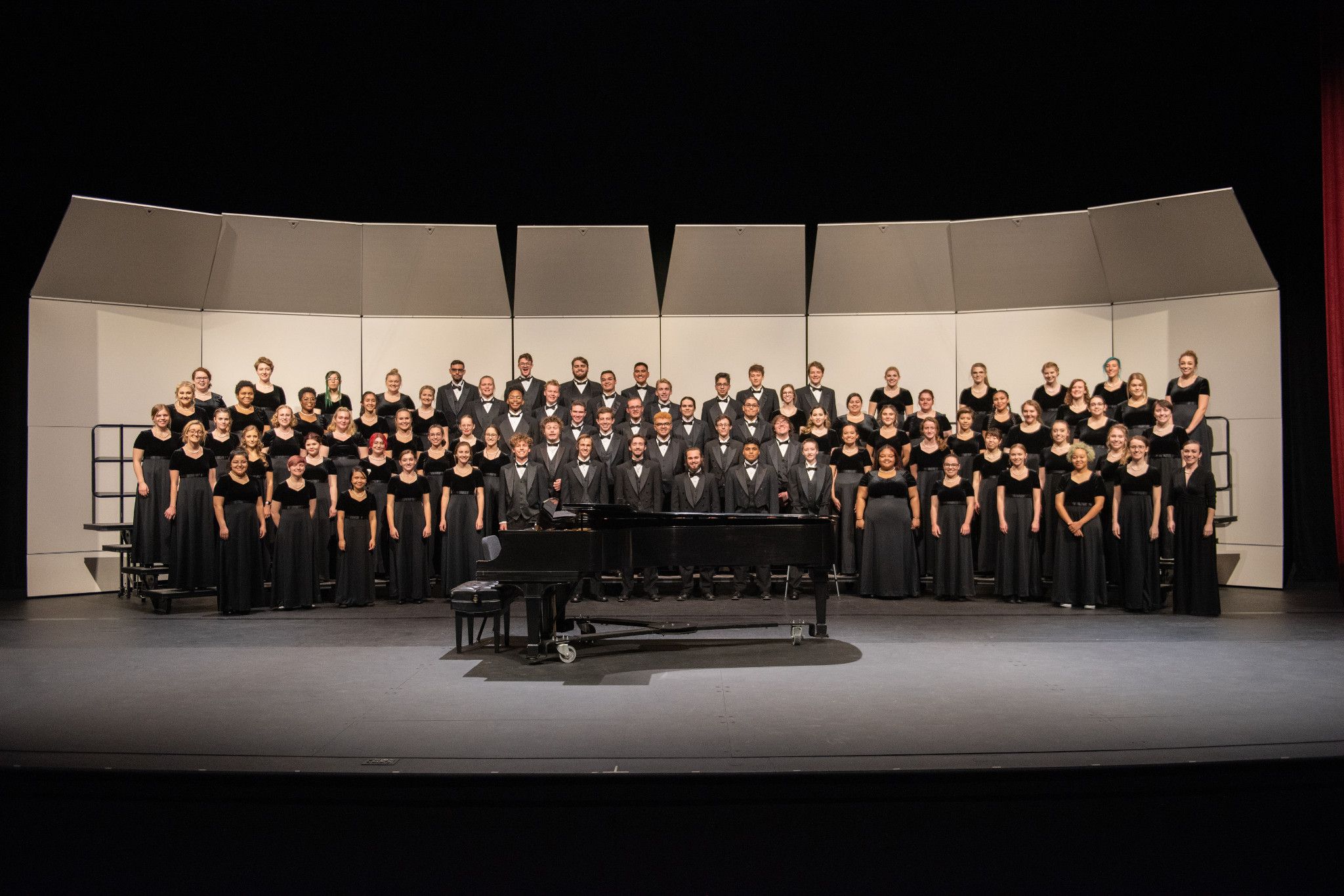 shrine of the ages choir on stage with piano