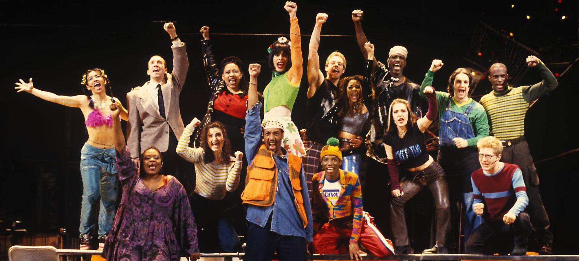 The original cast of the Broadway musical RENT, 1993.