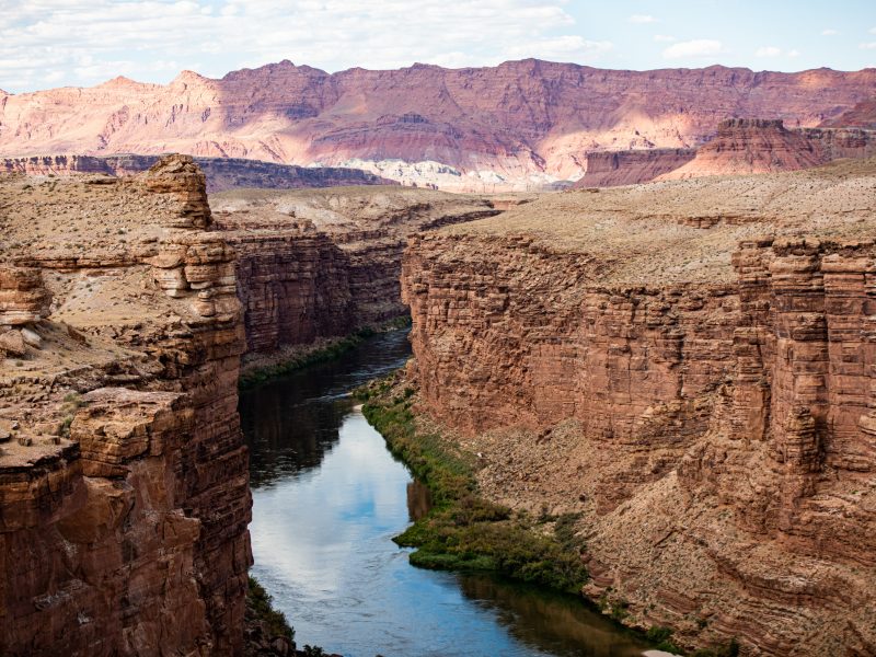 A view of the Grand Canyon showing it's landscape