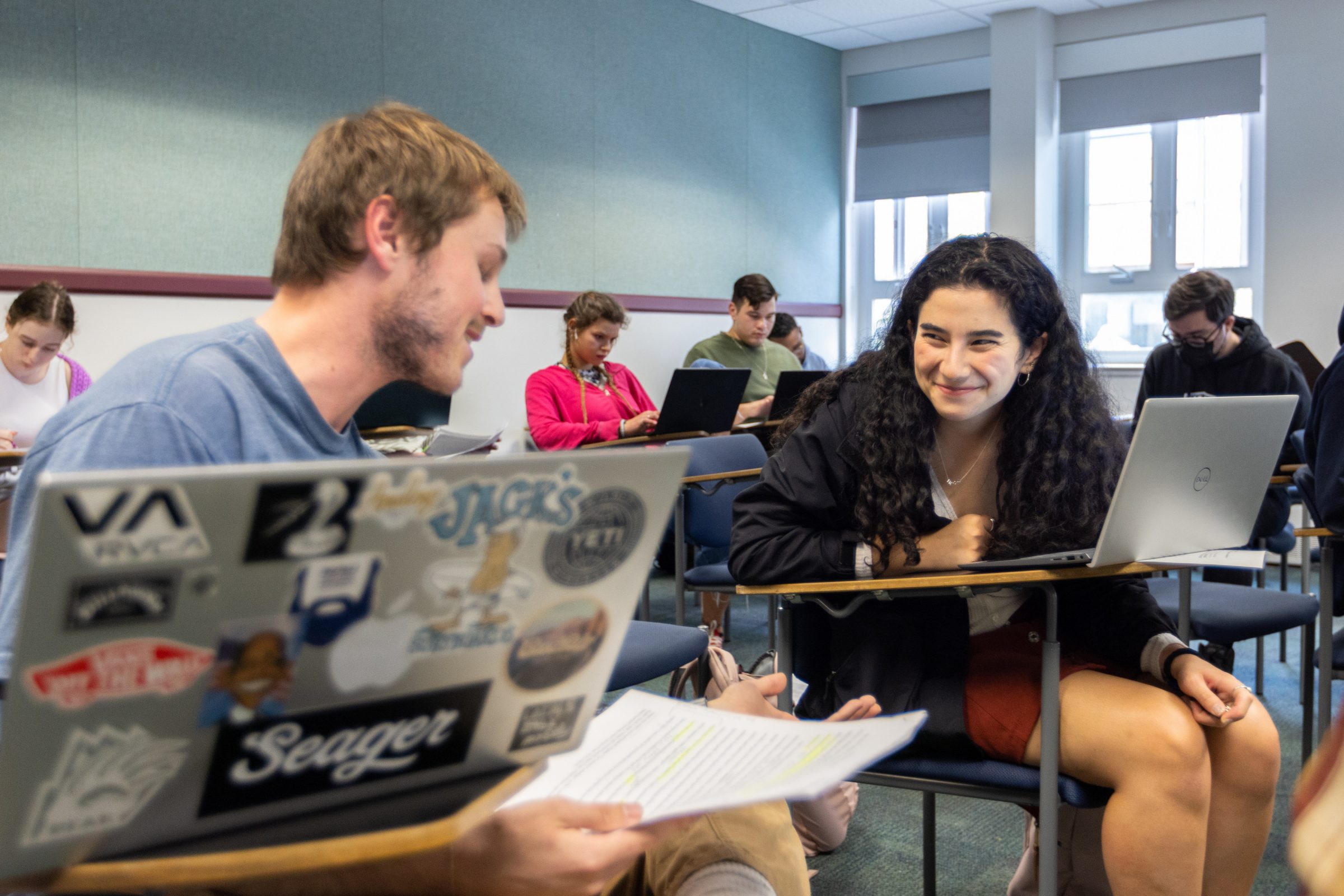 Students in a classroom.