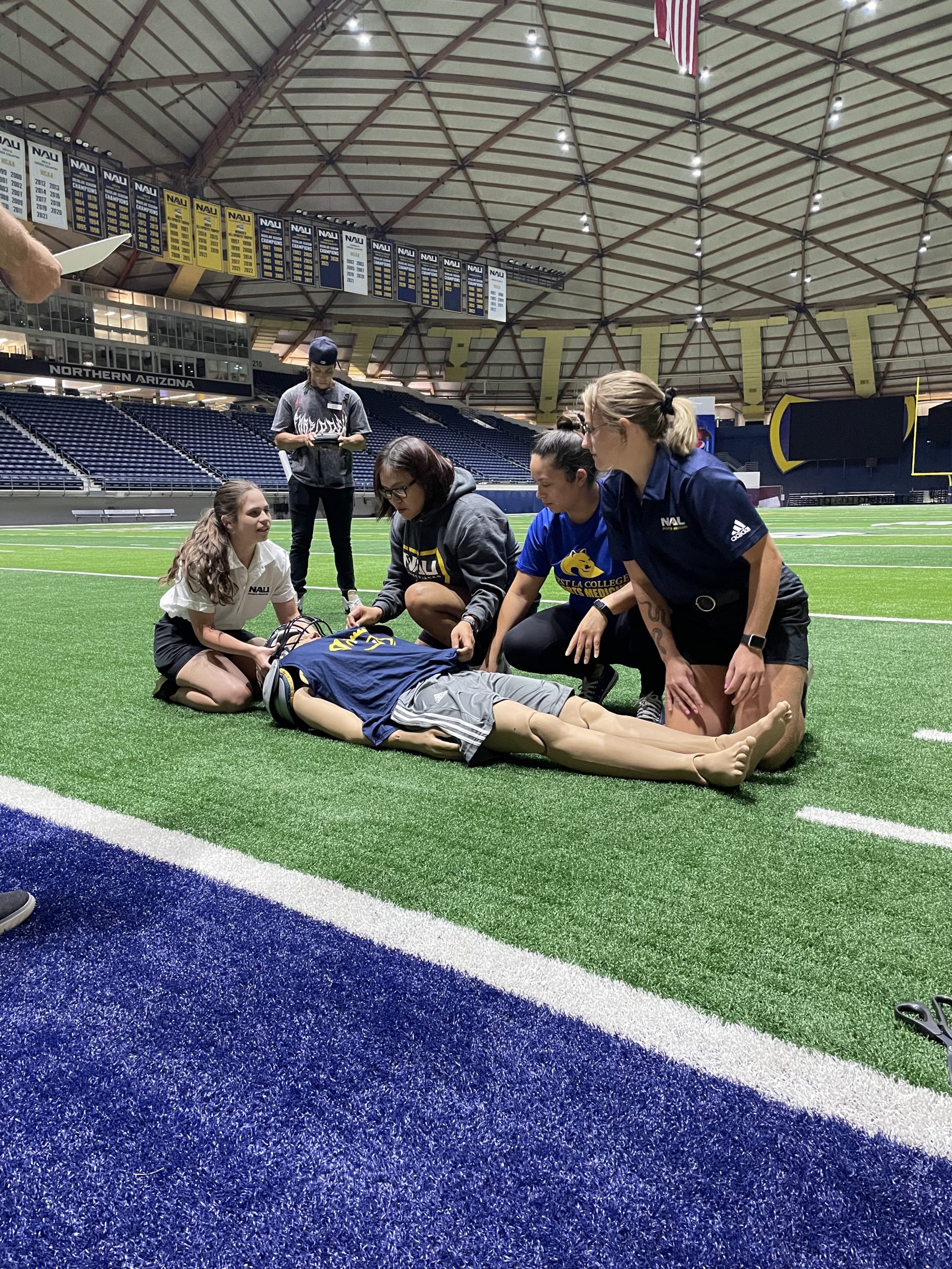 Students practice CPR at Northern Arizona University