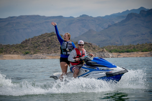 Haley Alexander, Doctor of Physical Therapy student at NAU, on a jetski.