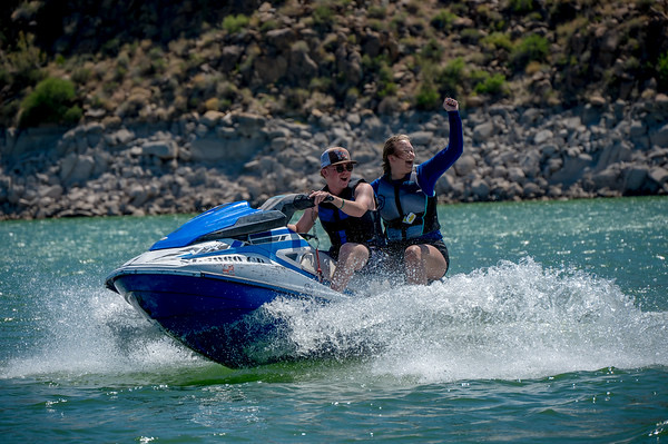 Haley Alexander, Doctor of Physical Therapy student at NAU, on a jetski.