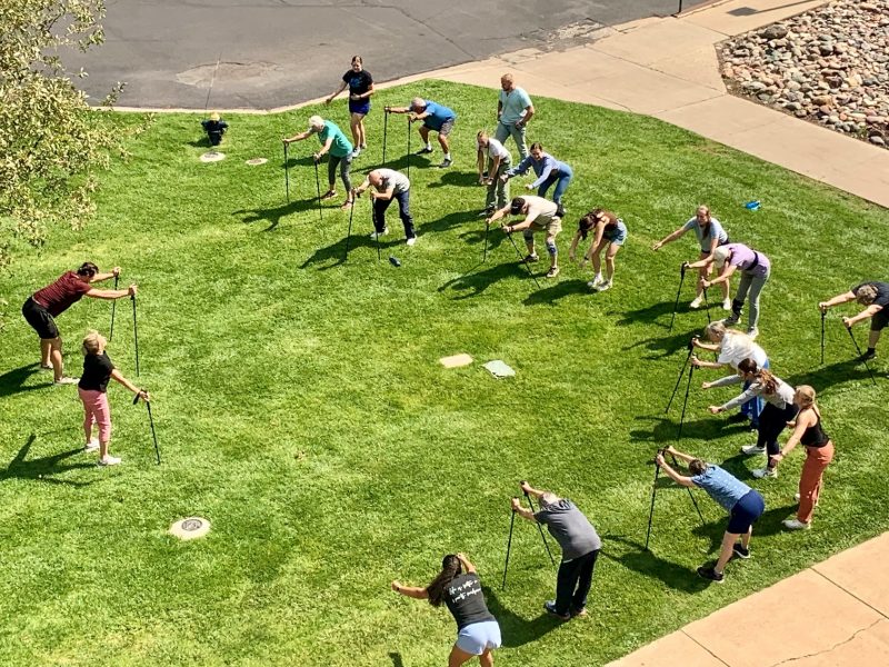 NAU Doctor of Physical Therapy Parkinson's exercise class in action.