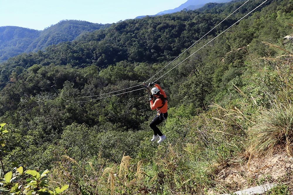 Jozie Ashleson zip lining.