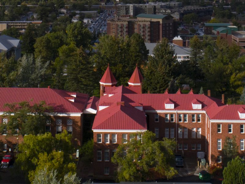 Aerial image of N A U Flagstaff Mountain campus