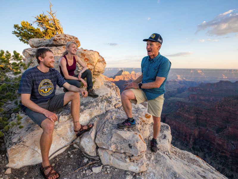 Abe Springer and students at the Grand Canyon