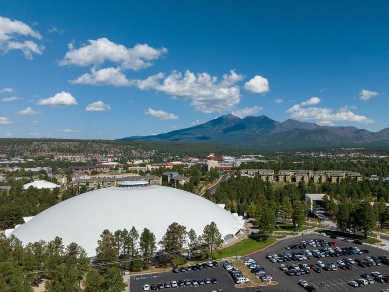 Campus overview of the skydome and campus.