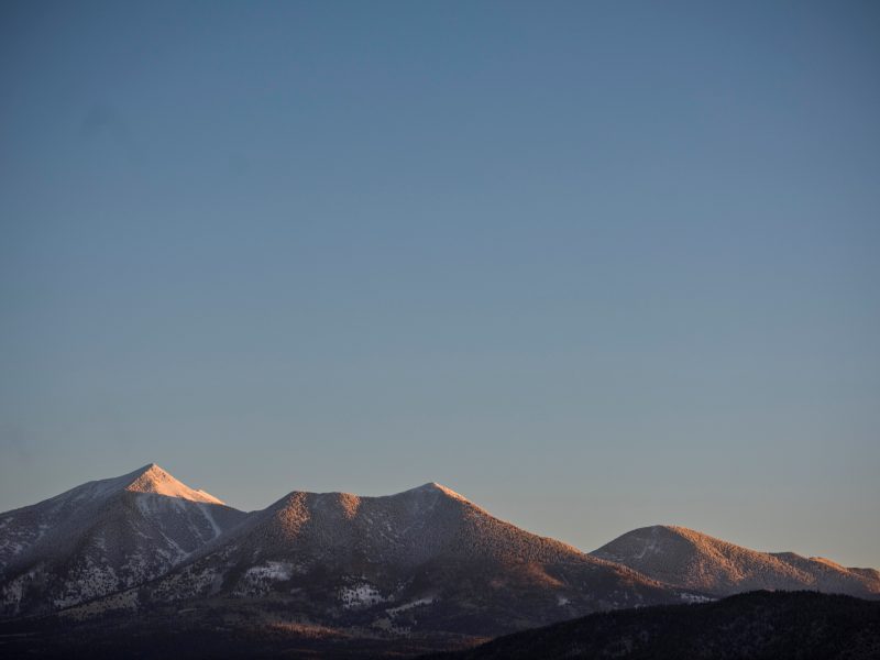 Scenic view of Flagstaff at sunset.