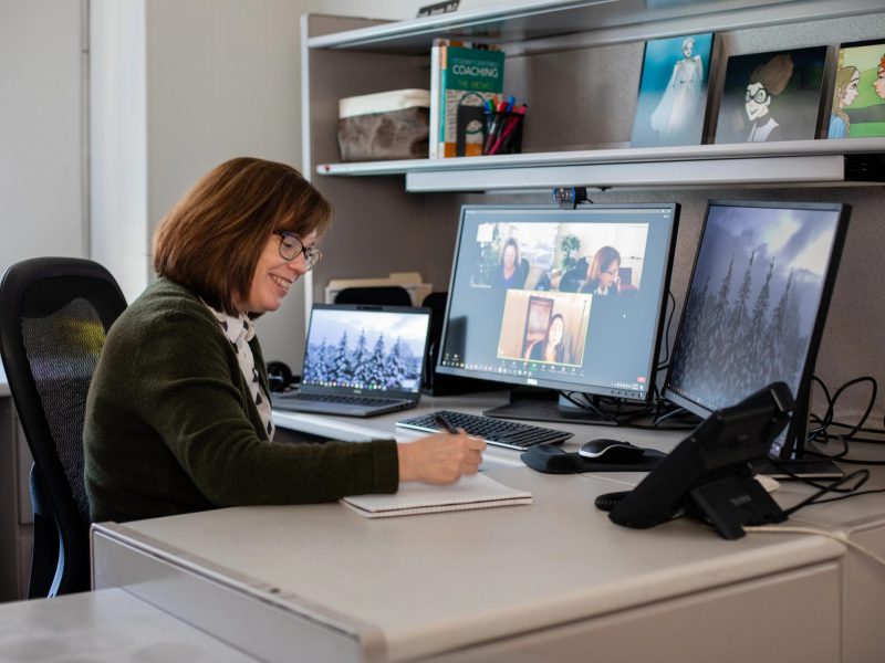 Northern Arizona University staff meet online utilizing Zoom video conference.