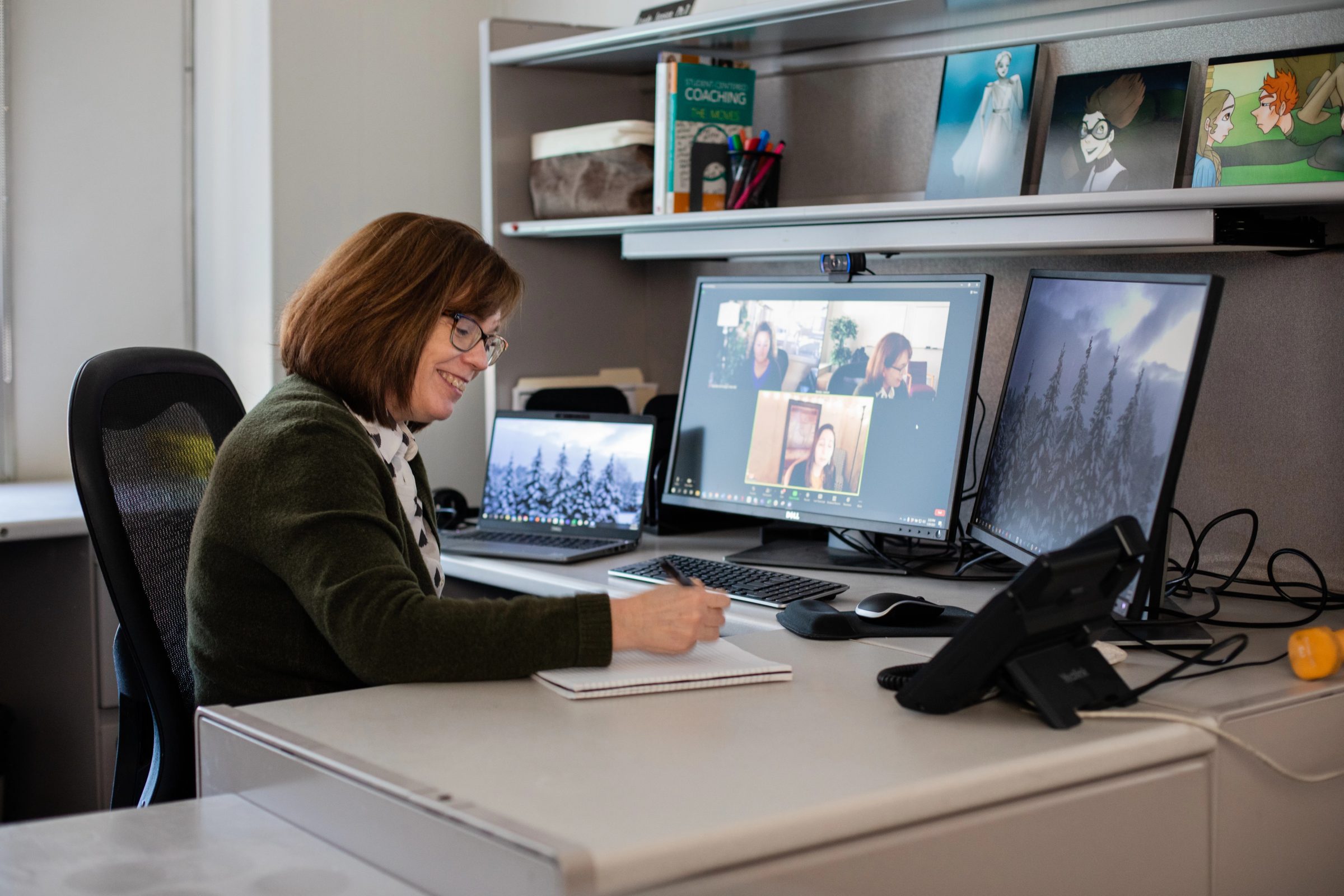 Northern Arizona University staff meet online utilizing Zoom video conference.