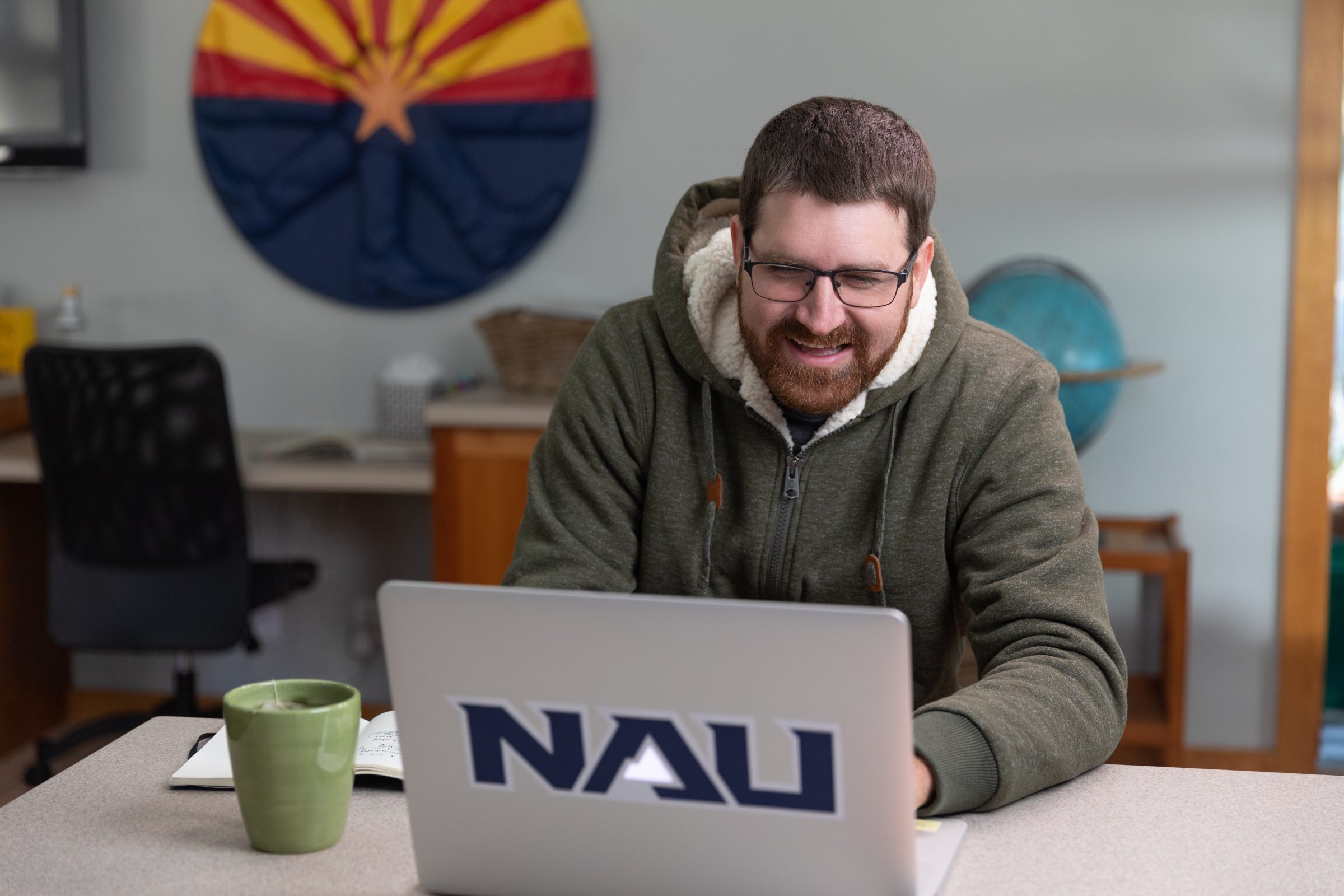 A Northern Arizona University staff member learns online.