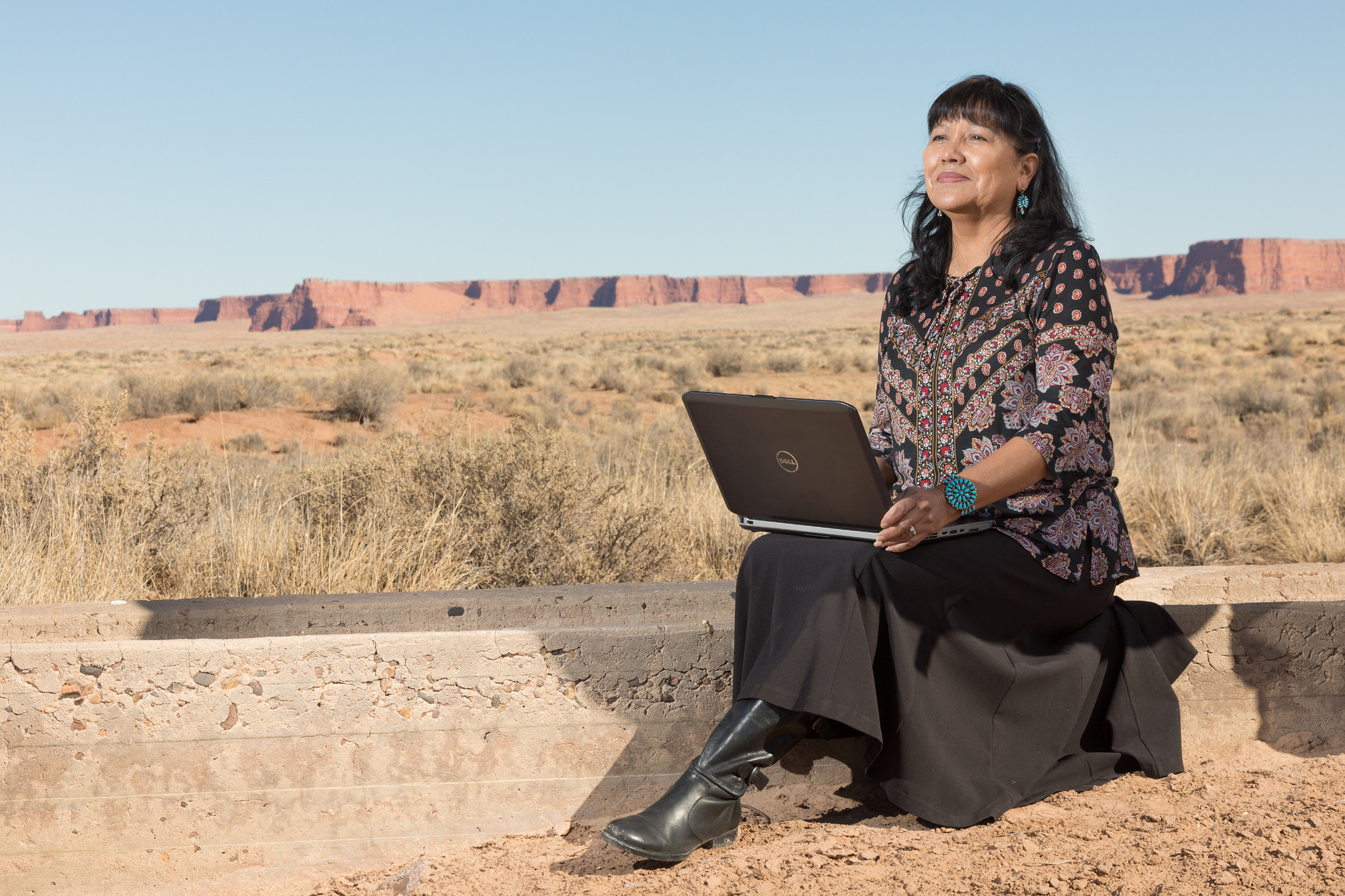 Professor Priscilla R. Sanderson conducting research on site.