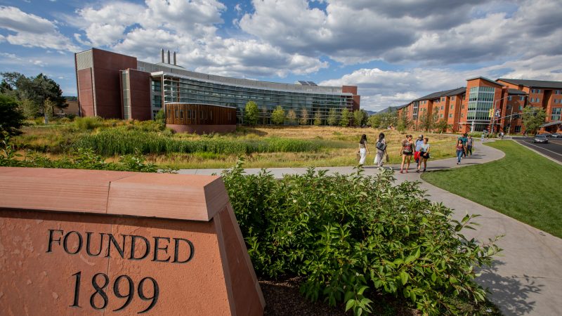 Applied Research and Development building by NAU signed that says founded in 1899.