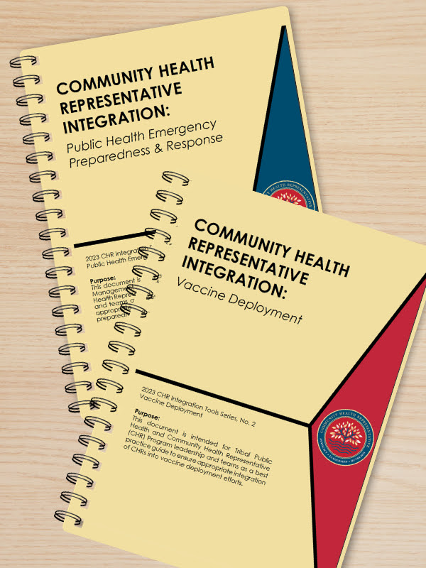 Mockups of Community Health Representative Integration journals.