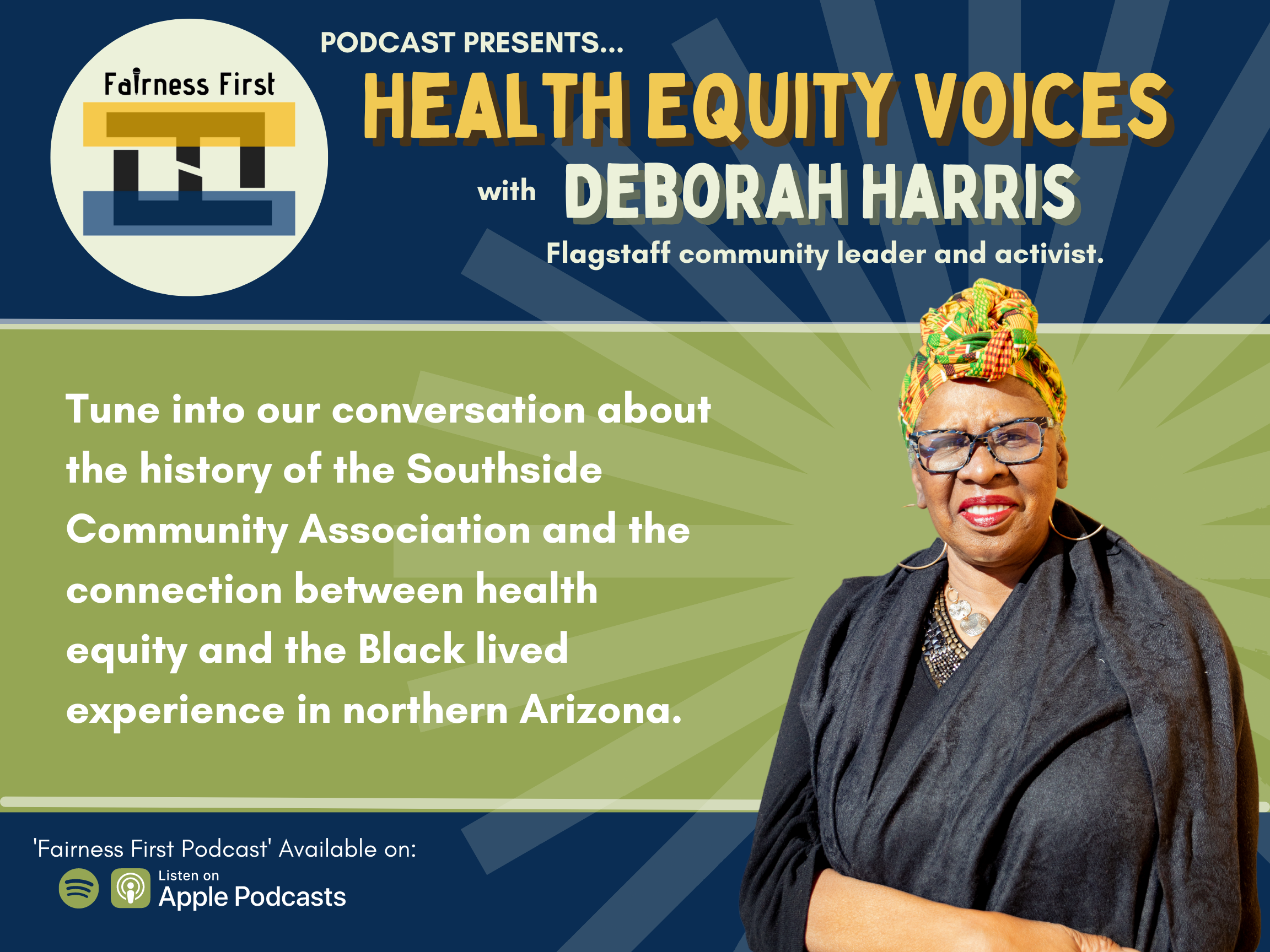 Podcast promotional picture for Health Equity Voice with Deborah Harris.