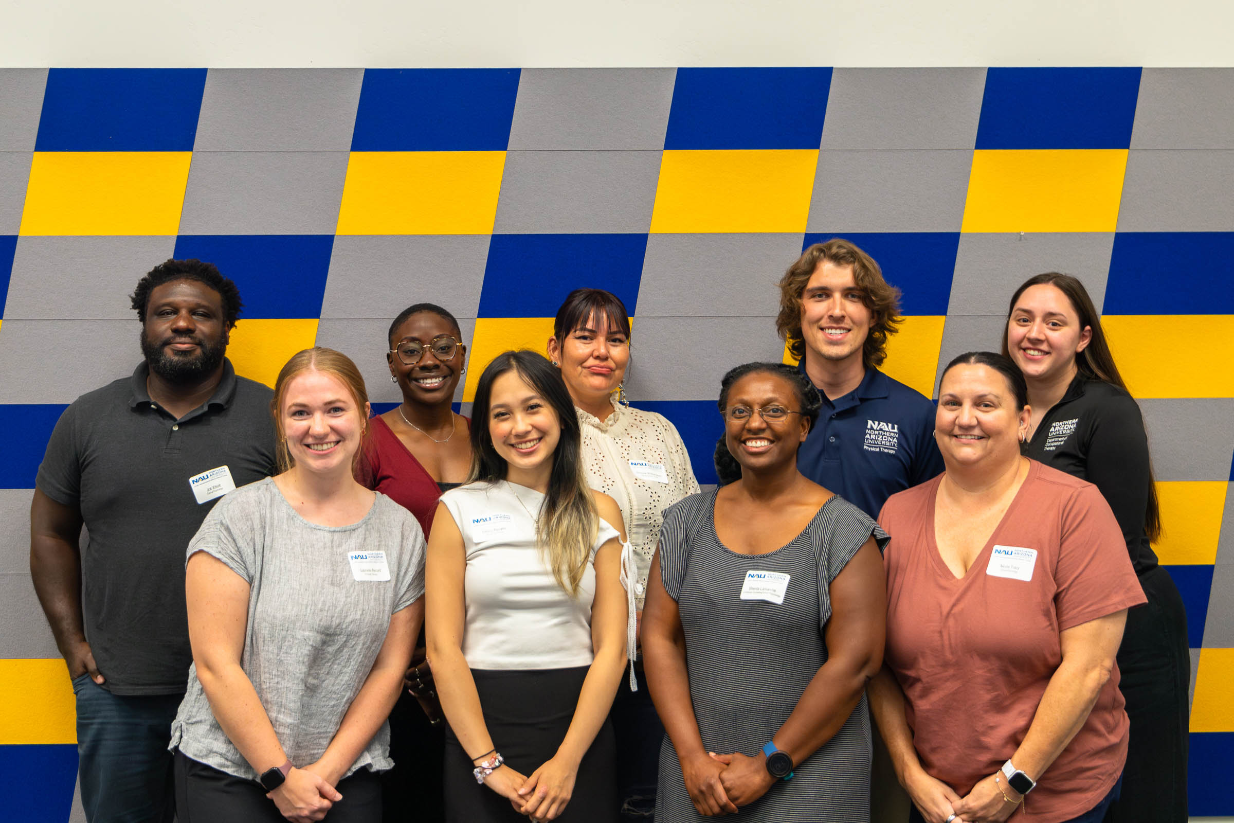 Cohort 4 scholars back row from left to right: Job Elliott, Kiera Butler, Simone Richardson, Niccolo Iannello, Breanna Rebe. Front row from left to right: Gabrielle Record, Tiffany Nguyen, Sherita Lamarche, Nicole Tracy.