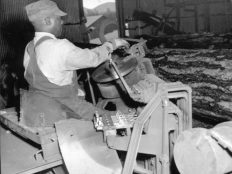 African American Sawmill Worker from Shades of Rt. 66 Exhibit