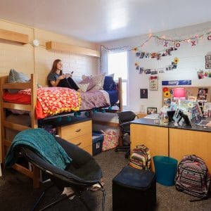 allen female traditional room with students talking