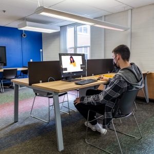 Picture of students using Allen computer room