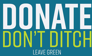 Donate Don't Ditch button.
